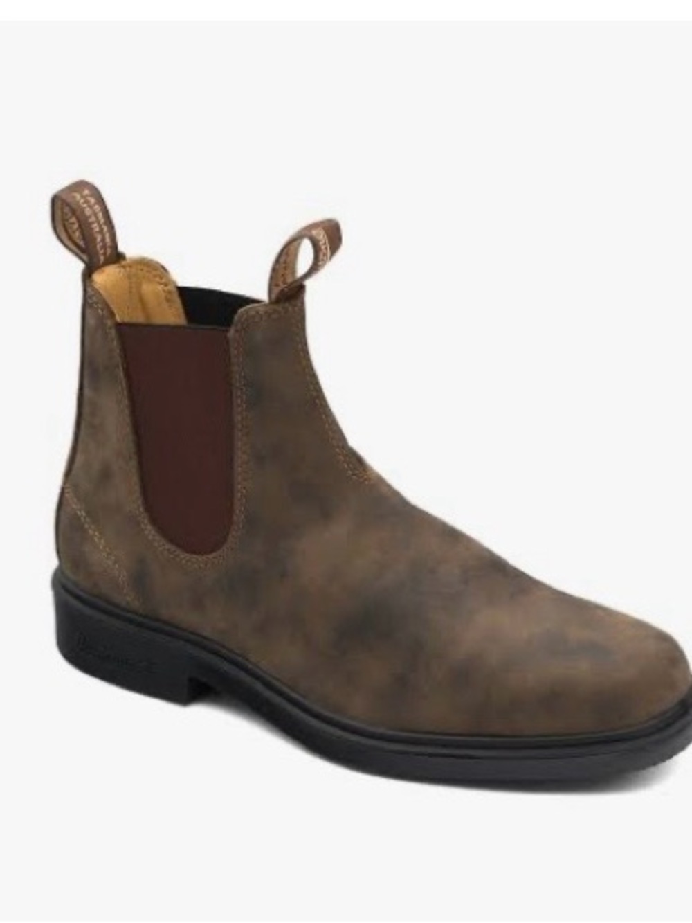 Worn Once - Blunt stone Chisel Toe Boots - Colour Rustic Brown - Unisex Size 5 (